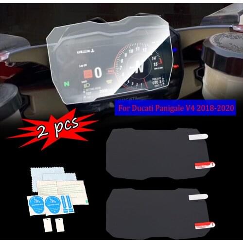 2 SET For Ducati PANIGALE V4 2018 2019 2020 Motorcycle Accessories Dashboard Cover Cluster Anti Scratch Film Screen Protector