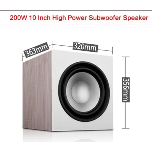 200W High Power 10 Inch Subwoofer Speaker Home W6 Passive Subwoofer Speaker HiFi Audiophile Speaker Home Theater High Fidelity