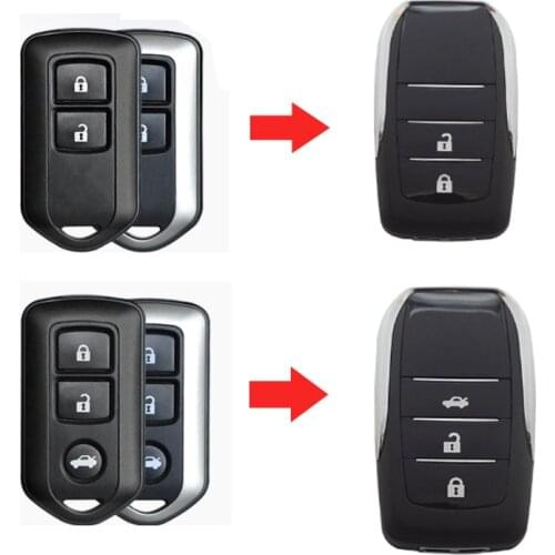 2014 Brand New ! 3 Buttons/2 Buttons Modified Flip Folding Remote Key Case Shell For Toyota Camry Prado Highlander Yaris Vios