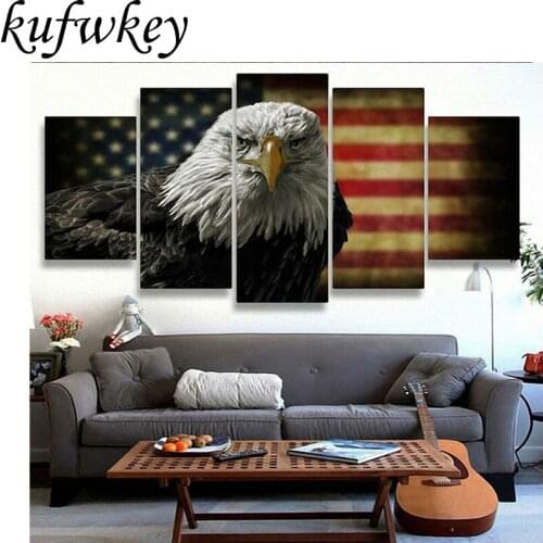 5pcs 5D DIY diamond painting Multi-pictures Eagles rhinestones pasting home decorative diamond embroidery mosaic art needlework