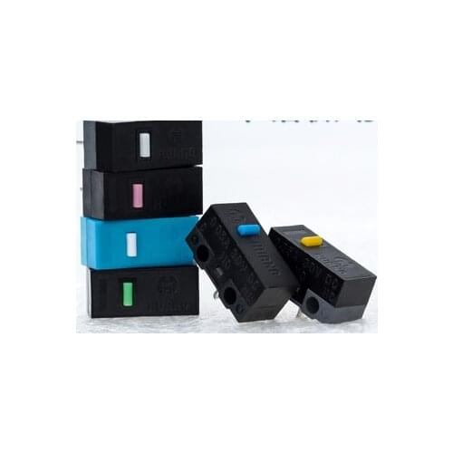6 Colors Micro Switch Button 10PCS/LOT HUANO Mouse Silver Contact (Blue Shell / Blue / Pink / Yellow / Green / White)
