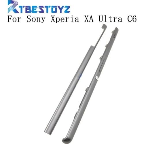 6inch Original Metal Side Part Sidebar Of Middle Frame Chassis Bezel For Sony Xperia XA Ultra C6 F3211 F3212 F3213 F3215 F3216