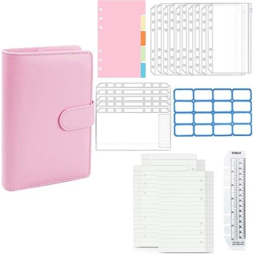 A6 Budgeting Binder Planner with 15 Pcs Cash Envelopes and 40 Budget Sheets, Ruler Budget Wallet Organizer