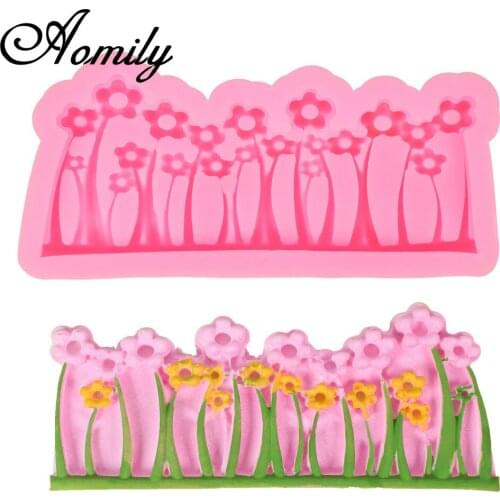 Aomily Flowers Fondant Cake Molds Cake Decorating Tools Jelly Sugar Craft Chocolate Moulds Ice Cube Molds Baking Accessories