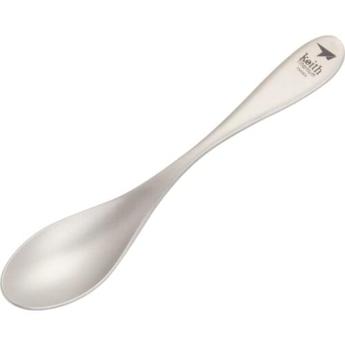 BacteriostaticTitanium Spoon Western Dessert Coffee Spoon Camping Hiking Picnic Tablewares 160mm Ti5203
