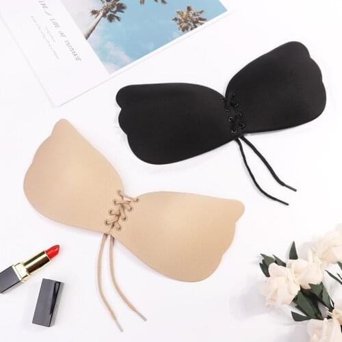 Seamless Self Adhesive Fly Bra Strapless Push Up Bra Wireless Stick On Sexy Lingerie Invisible Silicone Sexy bra For Women Girl