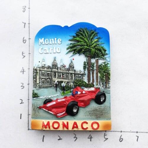 Europe Monaco Monte Carlo Refrigerator Magnet 3D Fridge Magnet Sticker F1 racing track Travel Souvenir Gifts Decoration