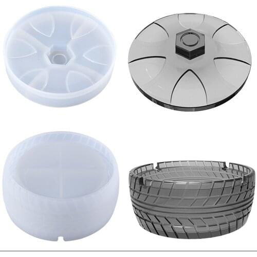 Tires Shape Silicone Casting Resin Molds For DIY Crystal Epoxy Ashtray Decoration Jewelry Tools Uv Epoxy Moulds Handmade Making