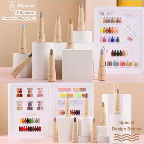 Eleanos New 105 Color VIP Gel Nail Polish Kit Enamel Vernish Color Gel Polish For Nail Art Design Whole Set Nail Gel Learner Set