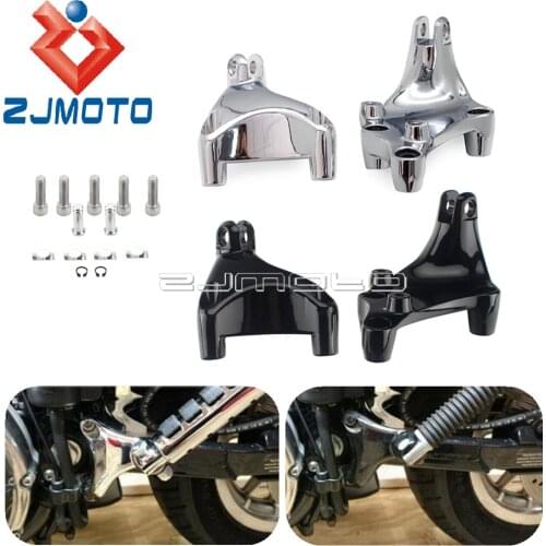 Chrome/Black Motorcycle Foot Peg Stand Footpeg Mounting Bracket For Harley Sportster Iron XL883 XL1200 72 Forty Eight 2014-2021