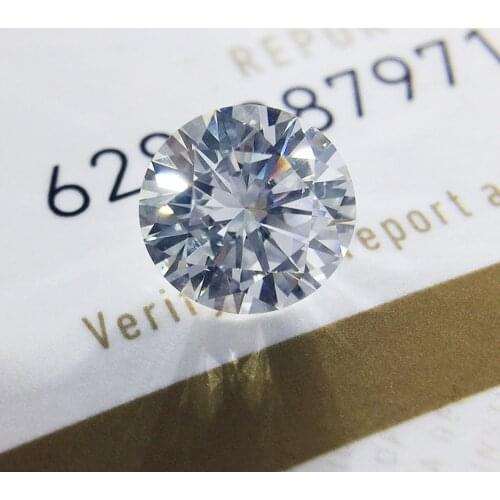 9mm EF Color 3.0 Carat Loose Moissanite Stone Brilliant Round Cut Clarity Certified VVS1 Transparent Lab diamond ring material