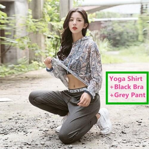 3 Pieces Yoga Suits Gym Pants+Bra+Yoga Shirt Girl Set Dance Workout Female Clothes Running Sport Suit Breathable Fitness