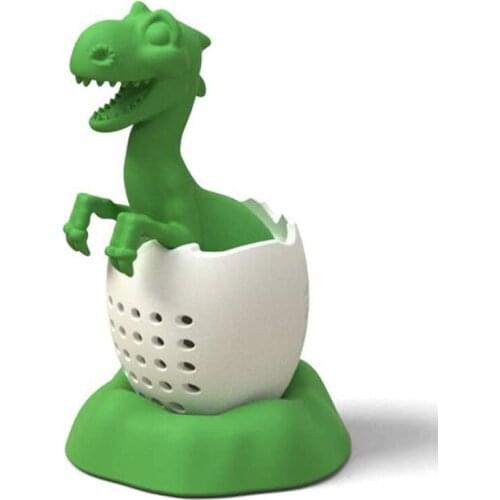 Creative silicone dinosaur tea maker dinosaur egg tea drain cartoon animal tea drain tea strainer tea set kitchen accessories