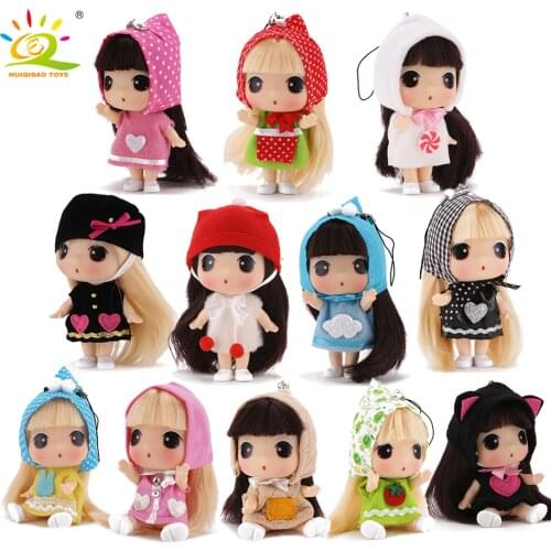 12 Styles Mini 9cm Korean Mini Joint Confused Ddung Dolls Fashion Dress up Princess Baby Children Collection Toys For Girls Gift