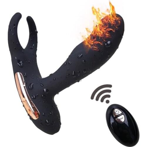 Wireless Remote Control Prostate Massager USB Charging Strapon for Men Anal Vibrator Sex Toys for Men Heating Anal Plugs Product