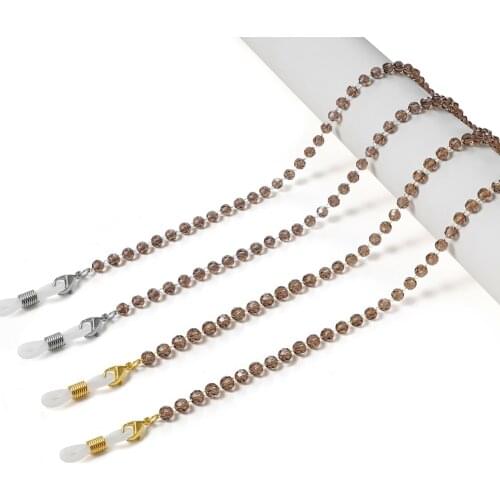 Fashion Crystal Beaded Glasses Chain Sunglasses Chain Sunglasses Masked Glasses Gold Chain Lanyard