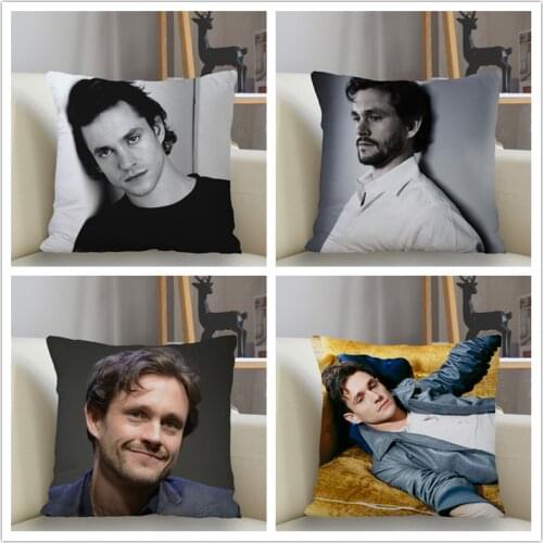 Musife Hugh Dancy Pillowcase Custom Square Pillow Cover Case Zipper Pillowcase 35*35,40*40,45*45cm Drop Shipping