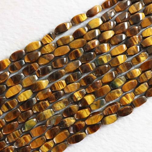 New Tiger eyes stone 13x18mm twist shape fashion DIY jewelry round loose beads 15" B352