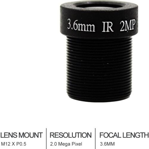 Witrue 1080P 3.6mm CCTV lens 95 degree F2.3 1/3" MTV M12 X 0.5 Mount for CCTV Security Camera