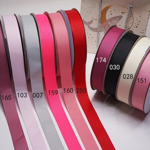 100% polyester solid color plain Grosgrain Ribbon 100Y/color