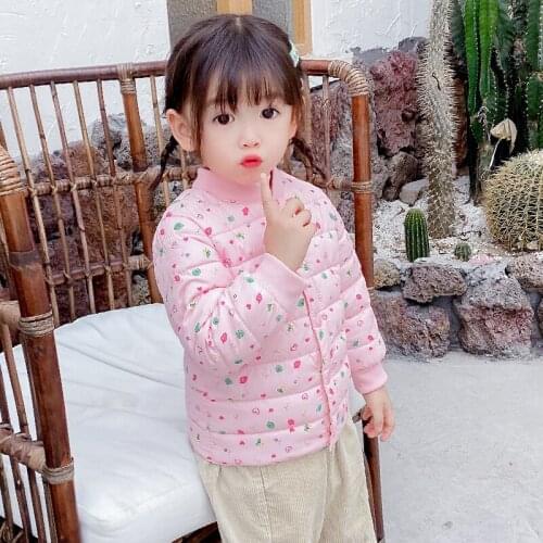 Toddler Girl Fall Clothes Winter Childrens Clothing Kids Down Cotton Outerwear Girl Jacket Child Cotton-padded Ultra Light Coat