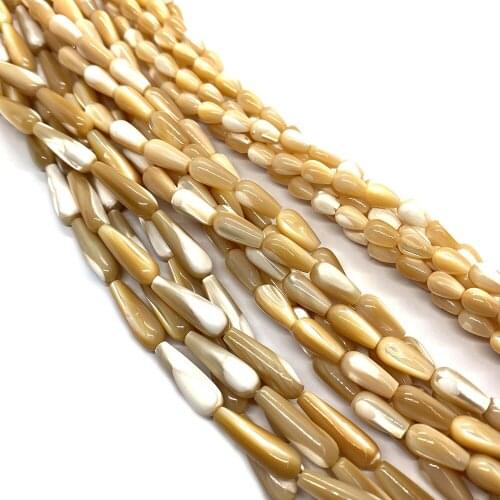 Water Drop-shaped Natural Shell Beads Snail Shell Horseshoe Beads Loose Beads Necklace Fashion Boutique Jewelry Accessories