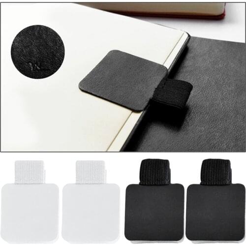 3PCS Self-adhesive Leather Pen Holders Clips with Elastic Loop for Notebooks Planners School Students Doctors Nurses Teachers
