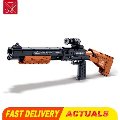 Assault Rifle AK47 Machine Gun Sharpshooter M4 Building Blocks Military Toys Model Firearms Mechanical Series
