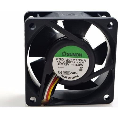 SUNON PSD1206PTBX-A (2).U.B3762.F.GN DC 12V 4.3W 60x60x25mm Server Cooling Fan
