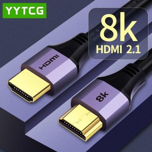 YYTCG 8K Cable HDMI-compatible 2.1 HDR RGB 4:4:4 Audio Video Cable Ultra-HD (UHD) 48Gbps 8K 60Hz 4K 120Hz Ultra-HD HDMI Cable