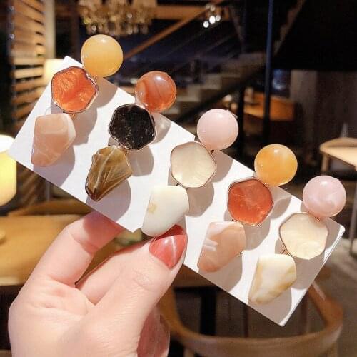 Korea Fashion Candy Color Irregular Hairpin Morandi Style Matte Geometric Metal Hairclip Women Side Bangs Hair Clip Accessory