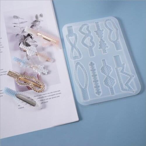 2020 New Transparent Silicone Mould Resin Decorative Craft DIY Various hairpins Mold epoxy resin molds for jewelry