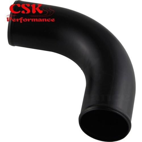 90 Degree 76mm 3" Aluminum Intercooler Intake Pipe Piping Tube Hose Black