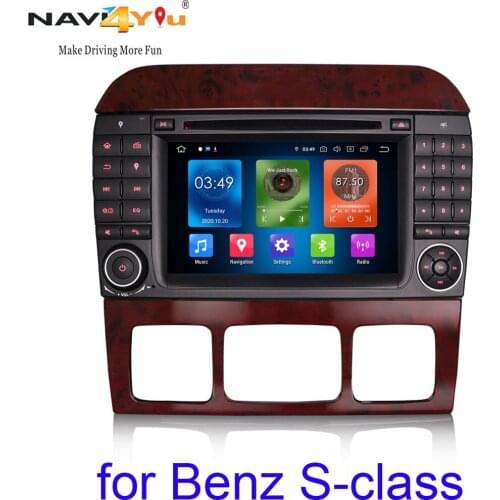7"Android 10.0 Octa Core Car DVD Player GPS DAB+ for Mercedes Benz S-class W220 S280 S320 S350 S400 S430 S500 1998-2005 4G+64G