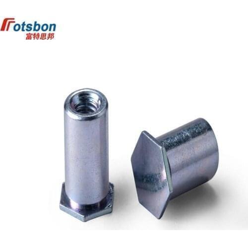BSOA-M4-6 Blind Hole Threaded Standoffs Self Clinching Feigned Crimped Standoff Server Cabinet Sheet Metal Spacer PEM Hex Rivet