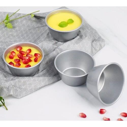 Egg Tart Cup Non-stick Molds Carbon Cteel Cupcake Dessert Mousse Jelly Pudding Cookie Cup For Oven Refrigerator Baking Mold