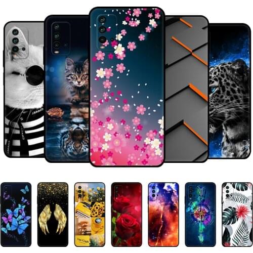 For Xiaomi Redmi 9T Case 6.53 inch Back Phone Cover For Redmi 9T global Bag Bumper Silicon Soft Protective Coque black tpu case
