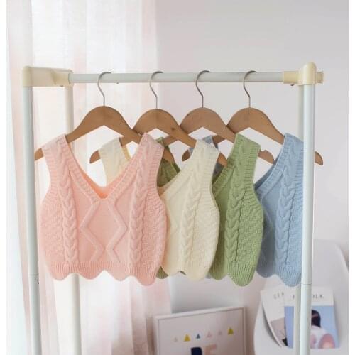 Children Baby Girls Clothes Kid Sweater Vest Infant Sweater Waistcoat Toddler Girl V-Neck Jumper Knitwear Cotton Sweater Vests