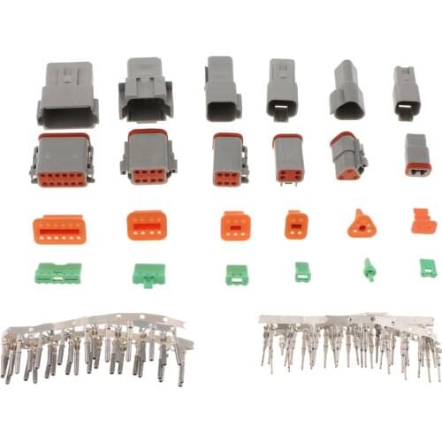 Deutsch 2，3，4，6，8，12 Pin Connector Kit with Housing, Pins & Seals Crimp Style Terminals, 22-16 Gauge