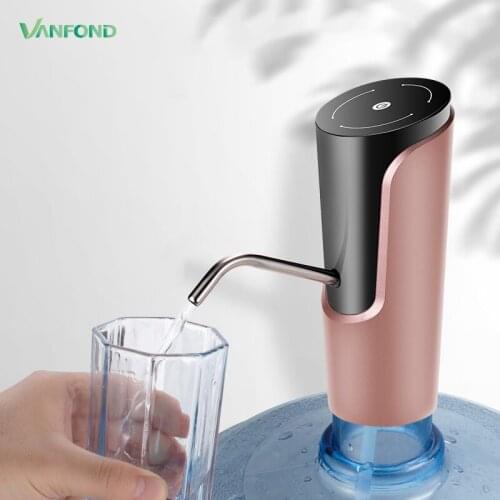 Electirc Automatic Pink/Silver Water Dispenser Bottle Drinking Pump USB Charging For 3/4/5 Gallon