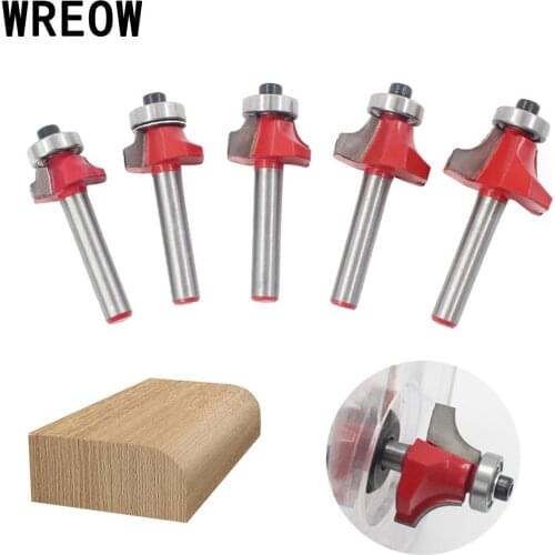 1/4 inch Round Shank Wood Milling Cutters Carbide Router Bit Straight End Mill Trimmer Corner Cleaning Flush Trim Tool Cutter