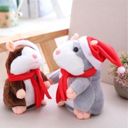 Talking Hamster Mouse Pet Speak Talking Sound Record Hamster Educational Plush Toy for Children Christmas Gift Christmas Toy