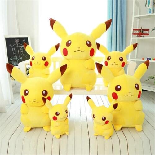 20-45CM TAKARA TOMY High Quality Pikachu Plush Toy Stuffed Toy Pokemon Dolls Anime Toys Doll Birthday Gifts For Kids