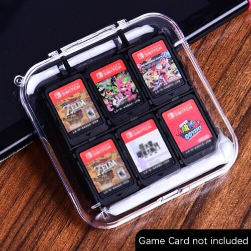 Game Card Case for Nintendo Switch Transparent 12-in-1 Game Storage Case Protective Card Holder for Nintend Switch NS