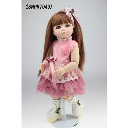 18" 45cm Royal Princess BJD/SD Girl Dolls Silicone Reborn Baby Doll Simulation Collective BJD Doll for Kid Birthday Gifts