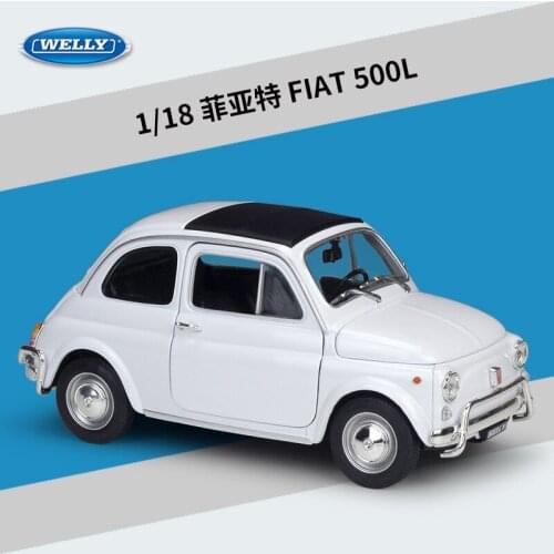 Diecast WELLY 1: 18 FIAT 500L Simulation Alloy Car Model Collection Decoration Vehicle Boys Toy Gifts Souvenir Ornaments Display