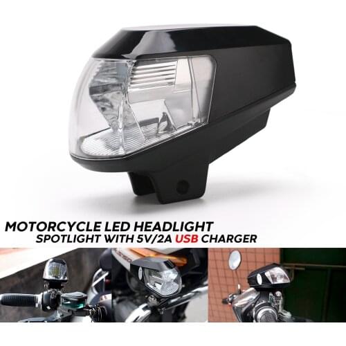 Motorcycle ATV Car Waterproof Fog Lamp Assembly Spotlight With 5V/2A USB Charger LED HEADLIGHT For TMAX 500 NMAX MT07 MT09 XJ6