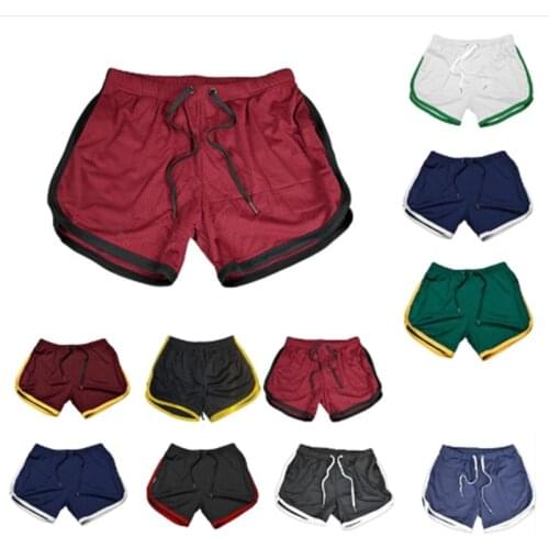 2021 Mens fashion running shorts gym fitness training quick-drying beach shorts mens summer sports exercise fitness bottom