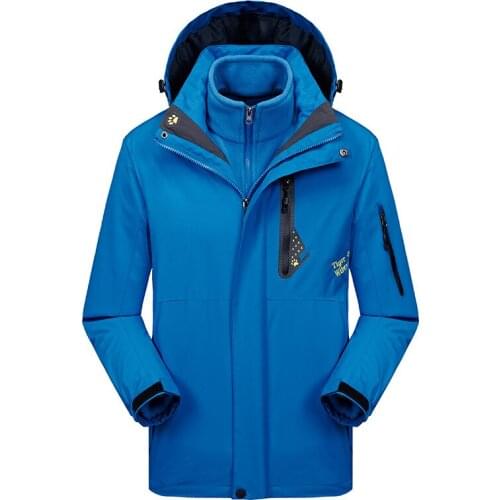 Mens And Womens Winter Outdoor Stormsuit Suit Couples Detachable Mountaineering Coat