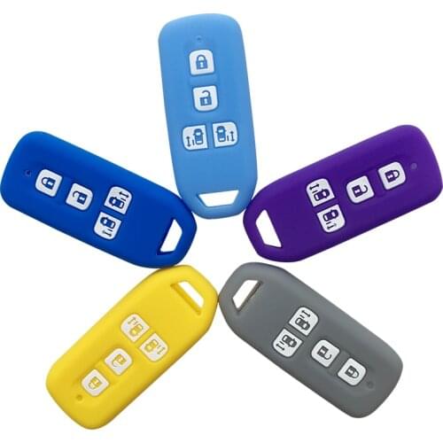 Motorcycle Key Case Cover Set For Honda N-one N-BOX N Wagon Plus 2018 New 4 Buttons Case For Keychain Alarm Key Cover Cap